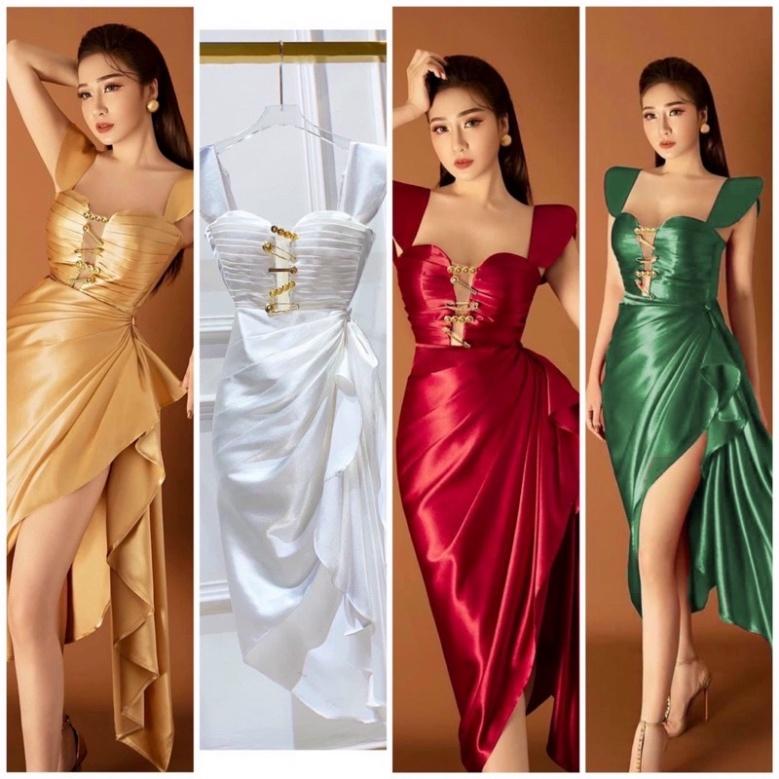 Đầm body siêu tôn dáng kèm 4 phụ kiện gim cài ivy fashion - size S/M/L - MS210Y đi biển dự tiệc dạo phố bigsize gợi cảm
