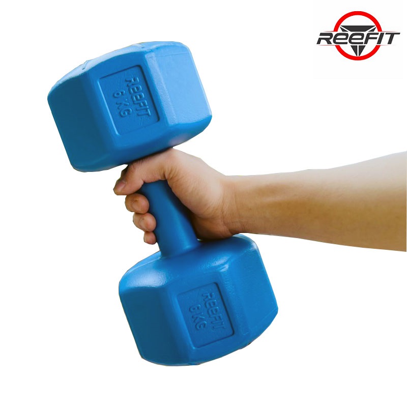 Vỏ tạ tay nhựa bát giác 6kg REEFIT