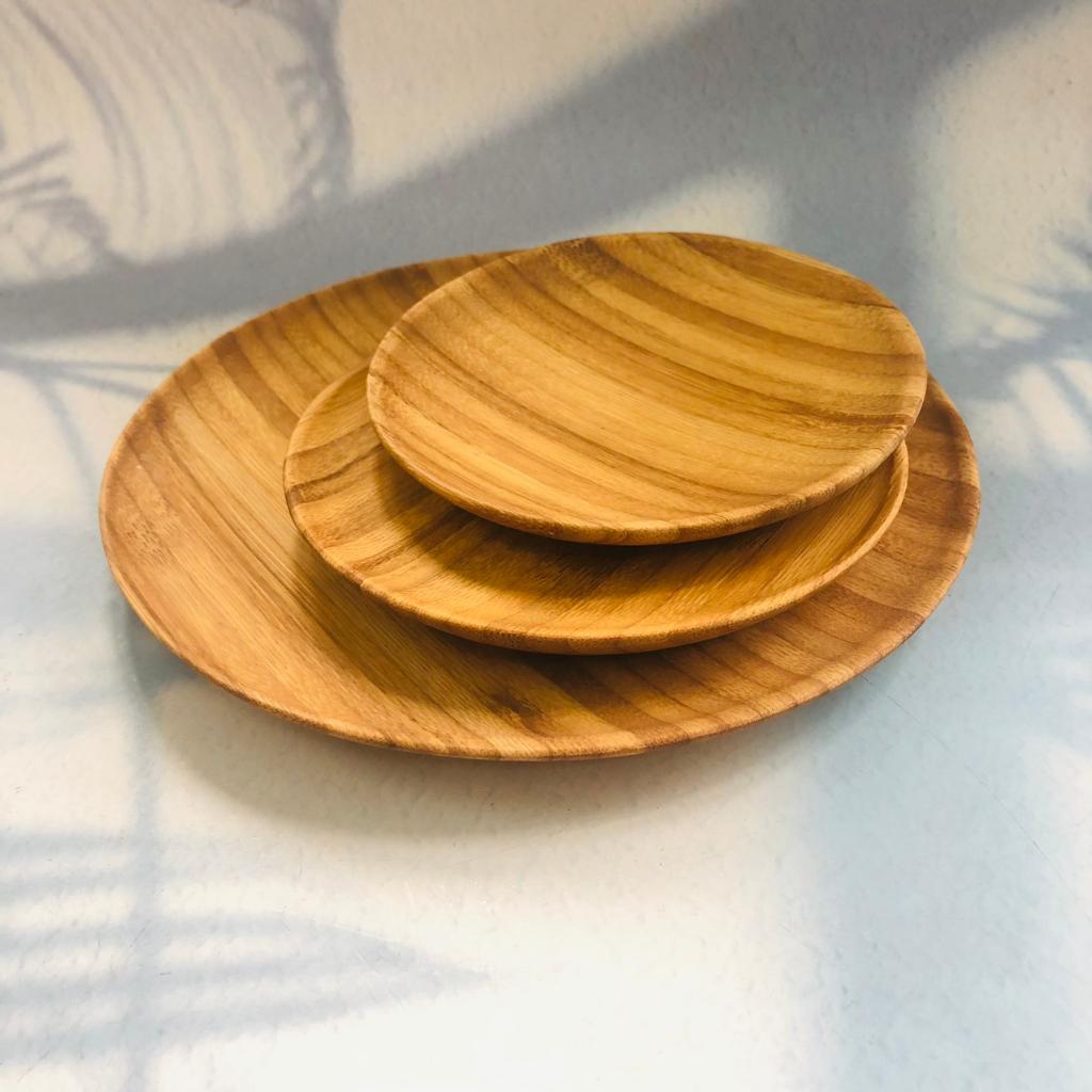 Đĩa Tròn Cỡ 20/14/12 cm, Đĩa Đựng Hoa Quả, Bánh Kẹo, Phụ Kiện Bàn Ăn, Chụp Ảnh Trang Trí