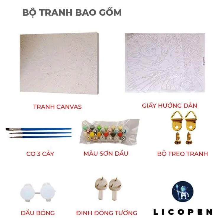 Tranh Tô Màu Theo Số Licopen - Tranh Muôn Thú - MS34