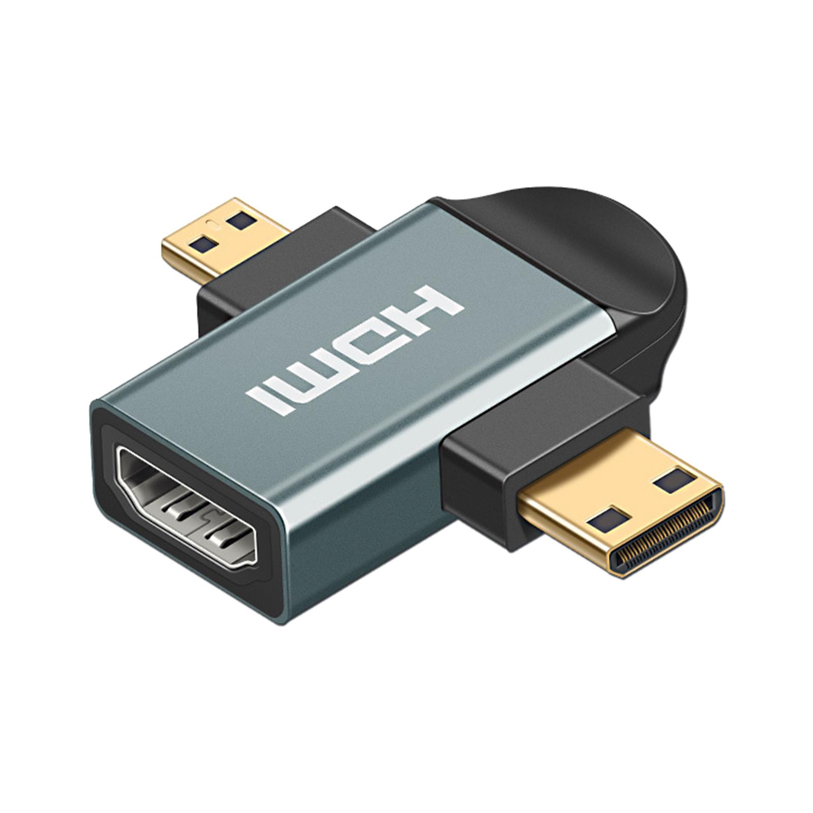 Micro HDMI Male to Female HDMI Adapter 2K HD Connector Cable Converter