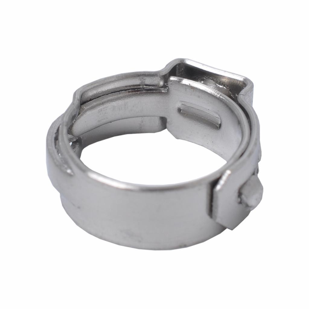 10 Pieces Stainless Steel Single Ear Hose Clamps 8.8mm-10.5mm Adjustable