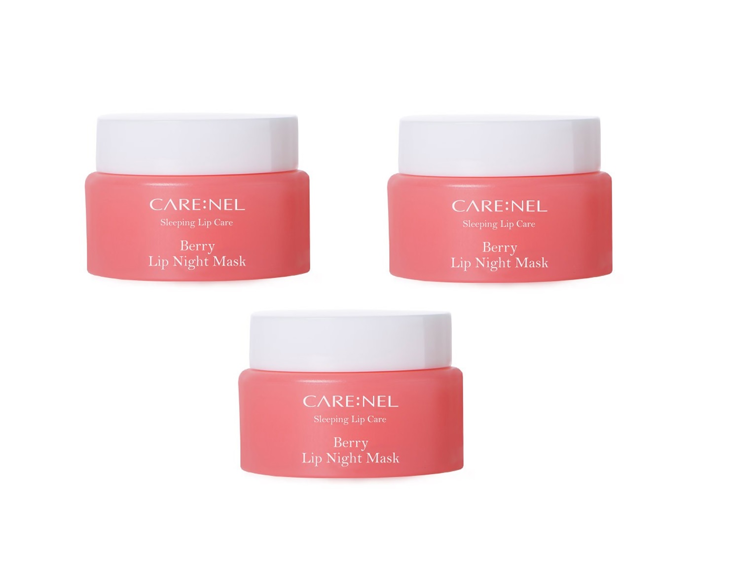 Combo 3 hũ Mặt nạ ngủ môi khóa ẩm và mềm mịn hương dâu Care:nel Lip Sleeping Mask Berry 5ml ( hồng)