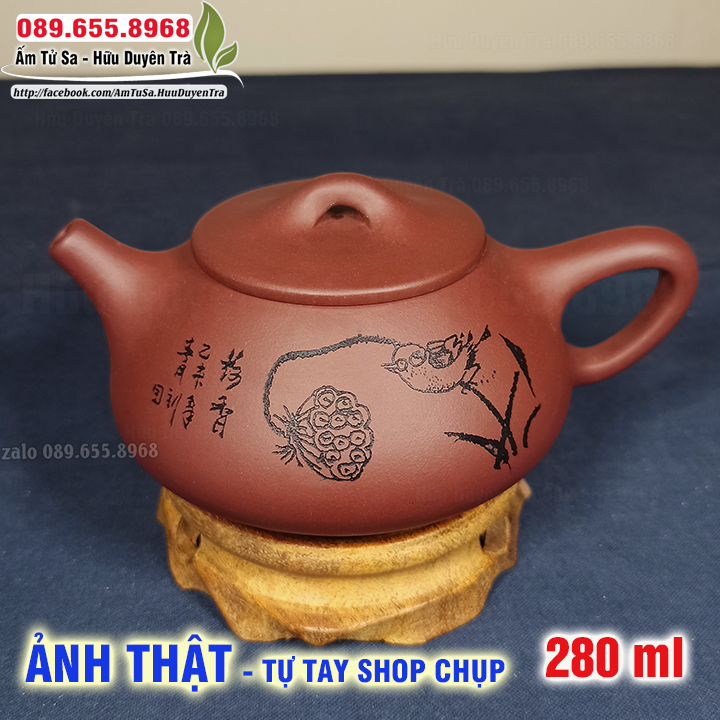 Ấm trà Tử Sa Đẹp thủy tam thiên - ấm tử sa nghi hưng dùng trà đạo cùng trà ô long, trà mạn, trà thái nguyên