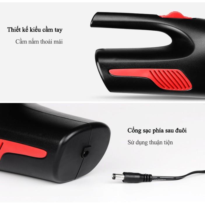 Máy hút bụi ô tô không dây siêu mạnh sử dụng cả ướt và khô Wireless car vacuum cleaner