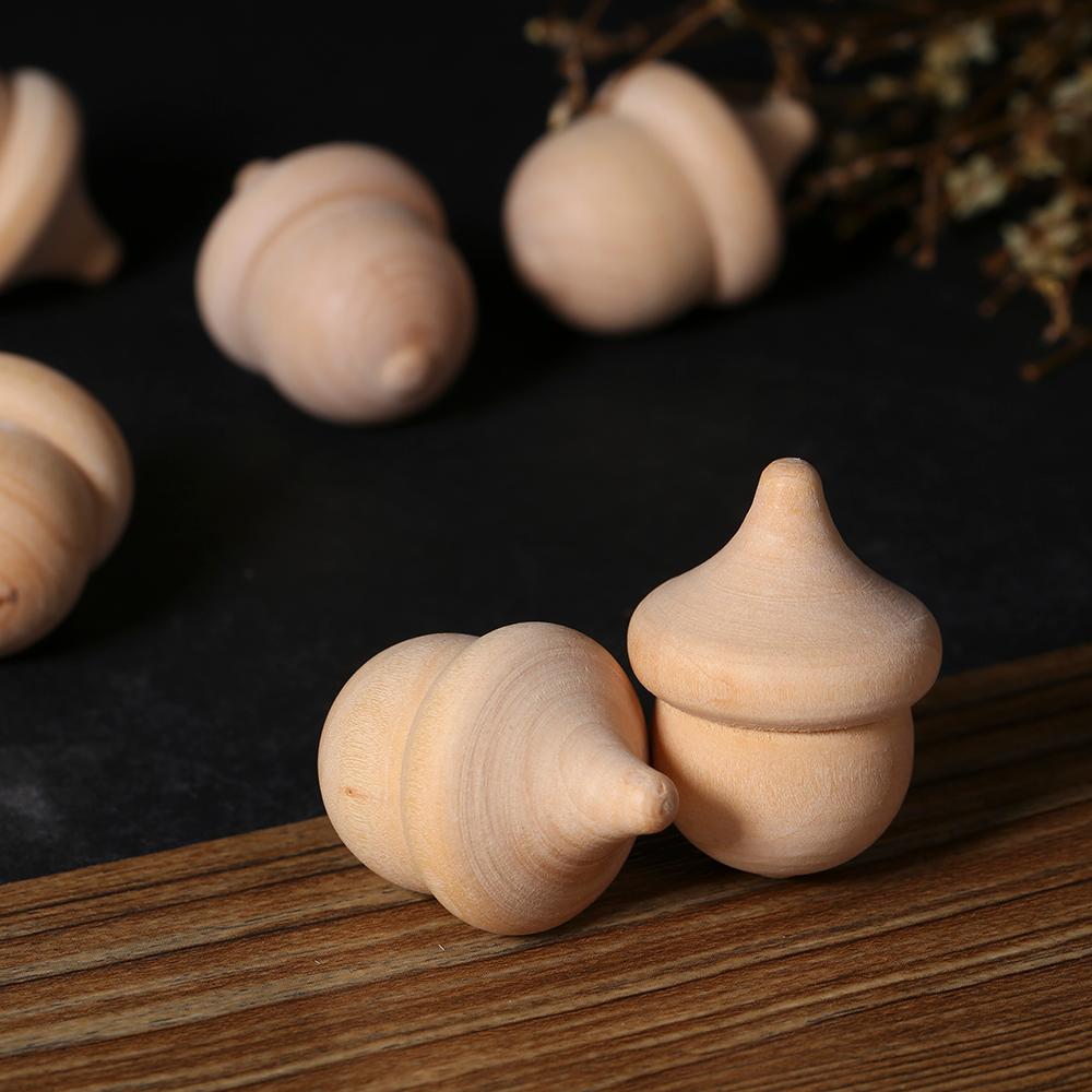 Set 10 Tượng Hạt Điều Bằng Gỗ Tự Làm Trang Trí Thủ Công