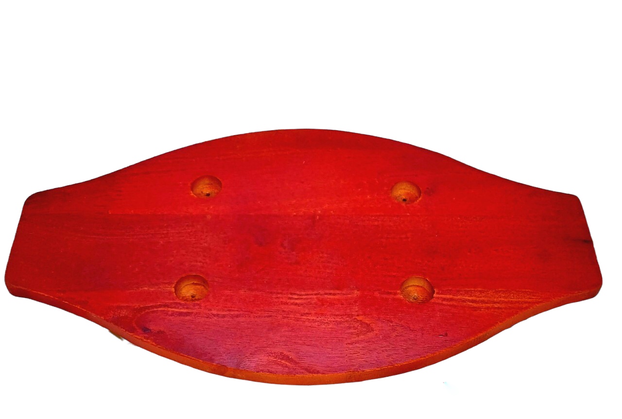 Chảo gang chống dính hình cá độc lạ-kèm đế gỗ tiện dụng