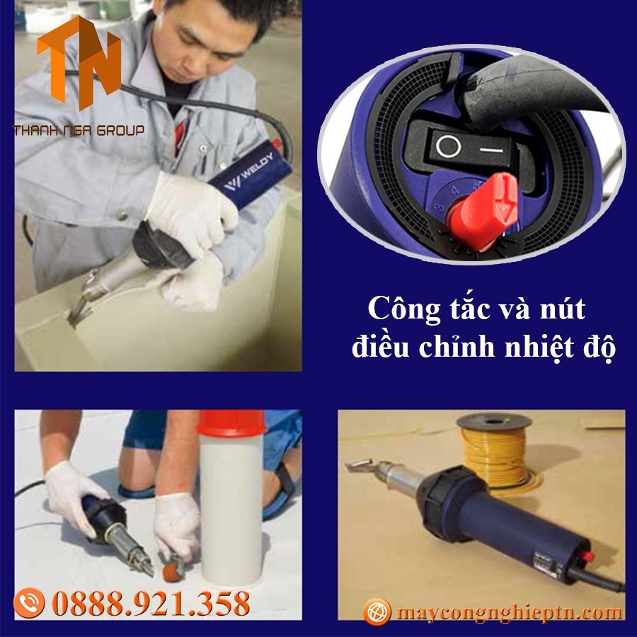 Máy hàn bạt nhựa cầm tay weldy HT1600 | Máy hàn bạt HDPE | Máy hàn nhựa | Máy vá bạt ao tôm | Máy hàn bạt weldy