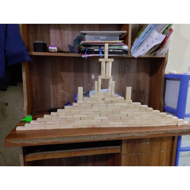 3kg gỗ xếp Jenga#gỗ rút trơn#domino~175 thanh#hàng chọn