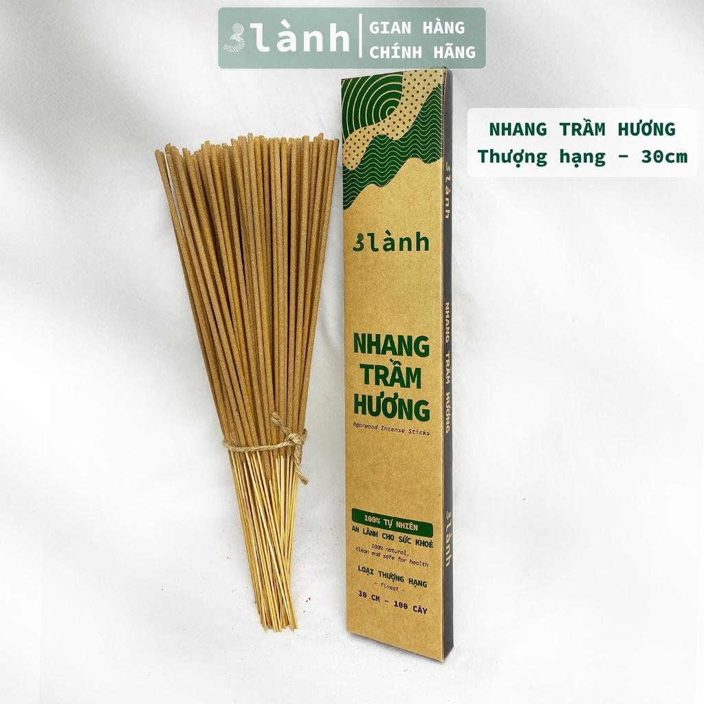 Nhang Trầm Hương Thượng Hạng 30-40cm, 100-400gr 3 Lành Tự Nhiên 100% &gt;15 Năm Trầm Thờ Cúng Thư Giãn Xông Nhà