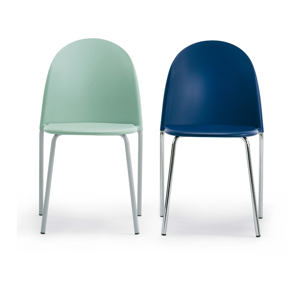 Ghế bàn trang điểm màu xanh mint bạc hà Ghế thân nhựa PP chân thép sơn tĩnh điện FLASH Morden Trending Chairs