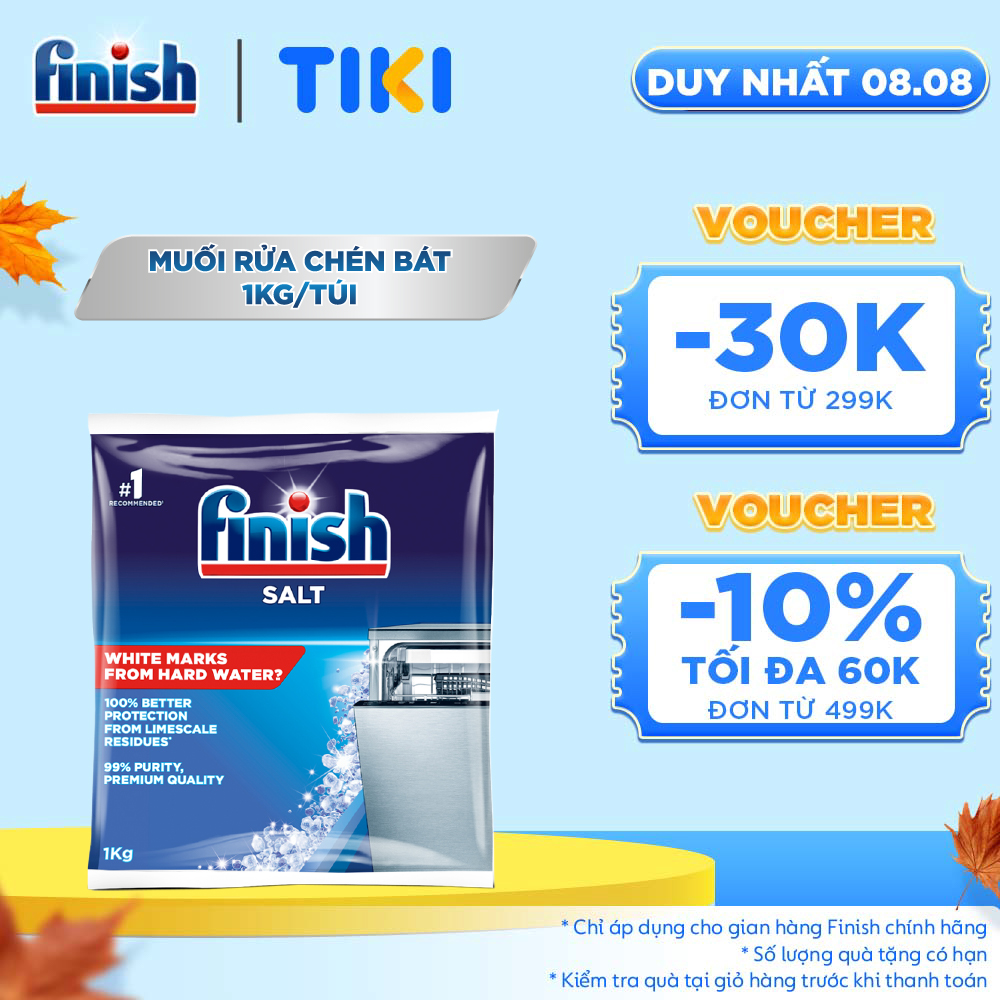 Muối Rửa Chén Bát Finish Salt - Bịch 1KG