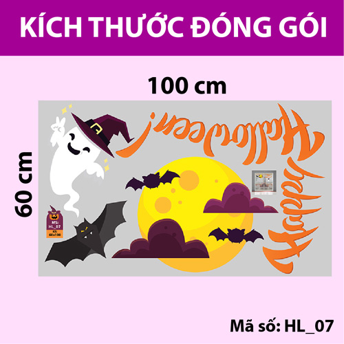 DECAL TRANG TRÍ HALLOWEEN COMBO SỐ 4