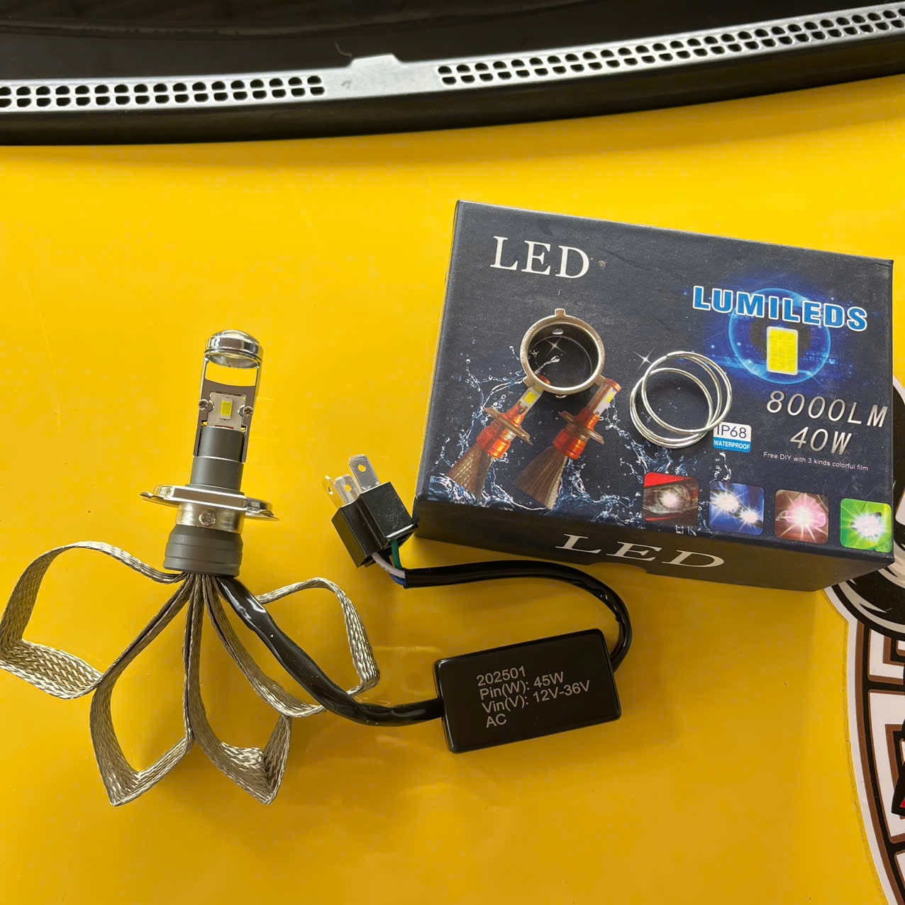 Đèn Pha LED Bi Cầu T2 Siêu Sáng – Lắp Xe Máy Ô Tô Dễ Dàng, Không Cần Độ Chế Siêu Bền