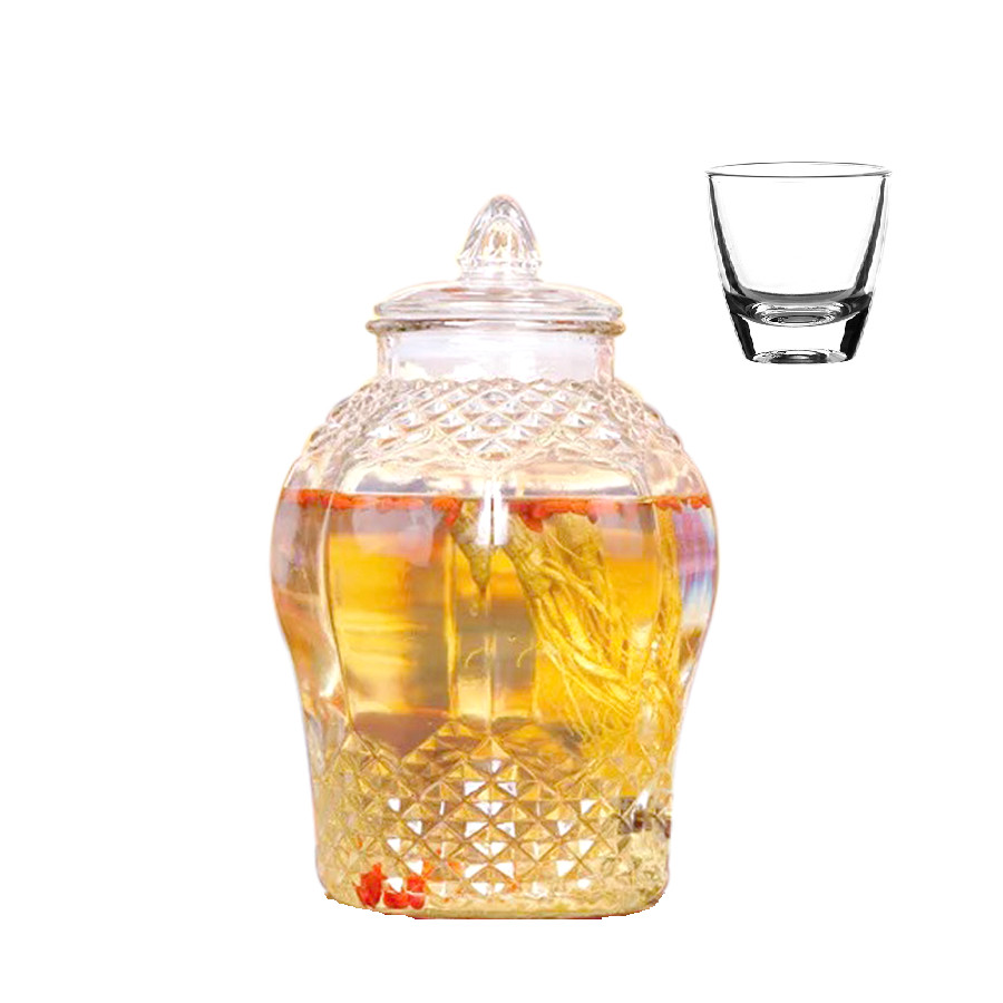 Bình Ngâm Rượu Thủy Tinh 8833 10 Lít