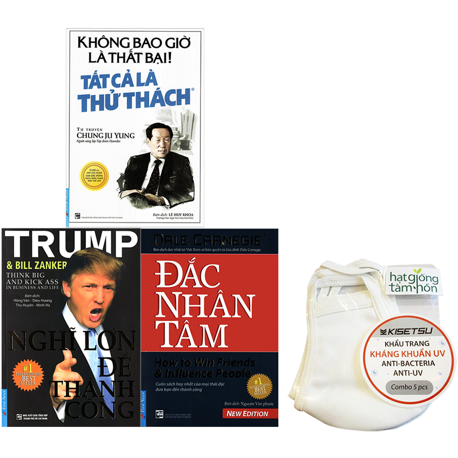 Hình ảnh Combo 3 Tựa Sách: Nghĩ Lớn Để Thành Công + Không Bao Giờ Là Thất Bại! Tất Cả Là Thử Thách  + Đắc Nhân Tâm (Khổ Lớn)