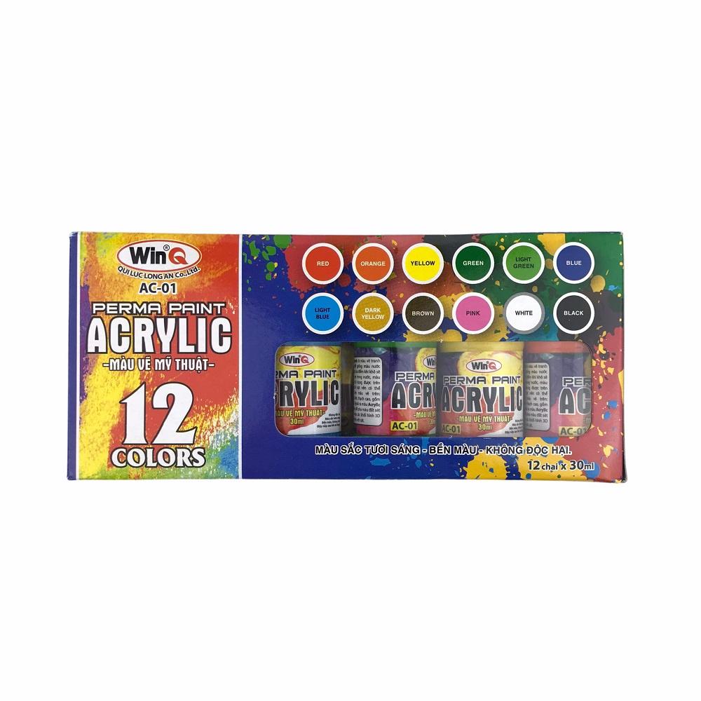 Màu Acrylic WinQ AC-01 - 12 Màu (30 ml)