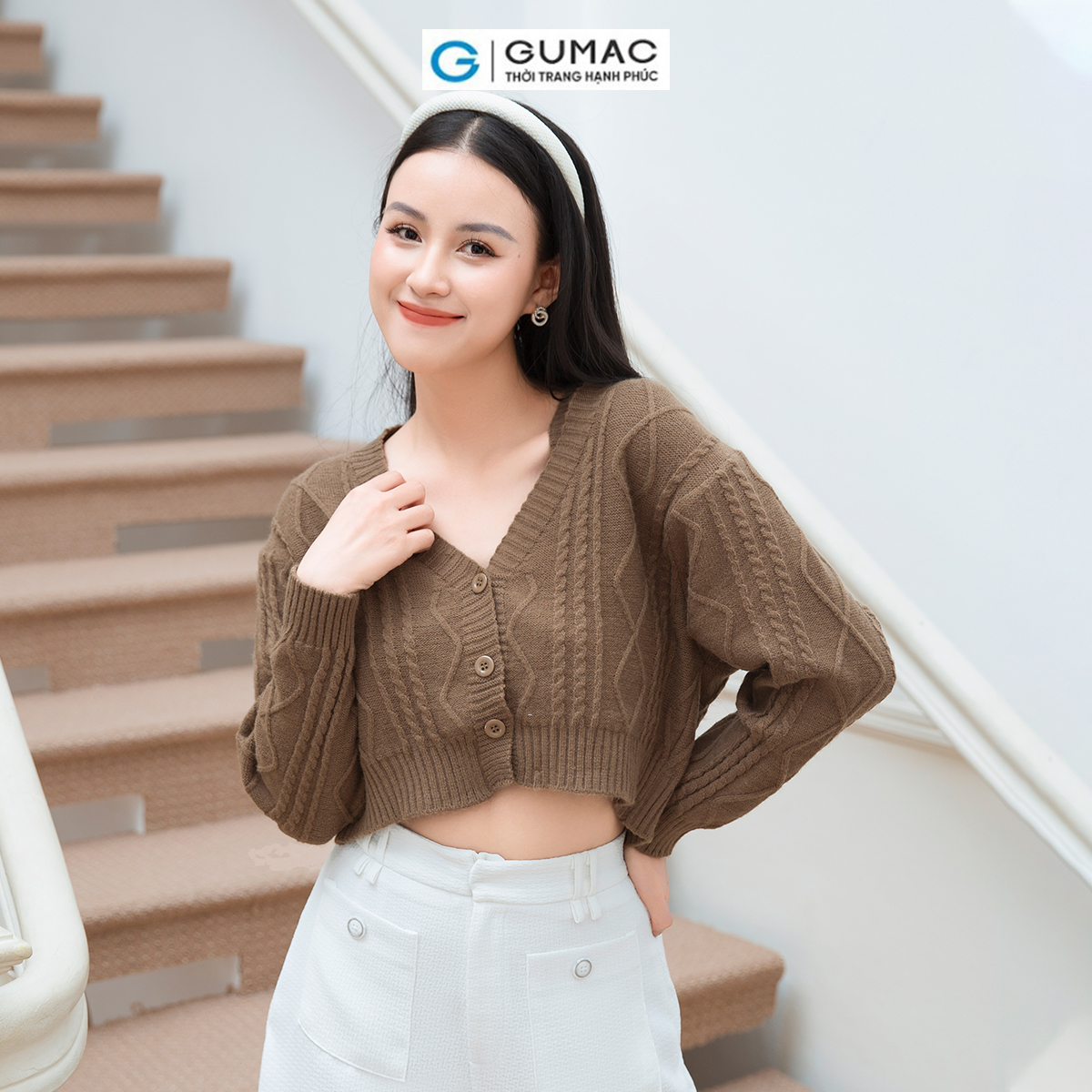 Áo cardigan phối layer thời trang GUMAC AD10048