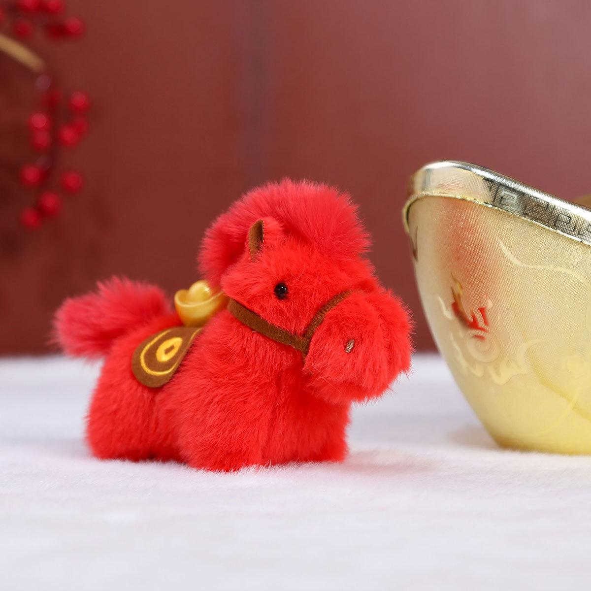 Móc Treo Thú Bông Ngựa - Mã Đáo Thành Công - Tết Bính Ngọ 2026 - XM01 - Màu Đỏ