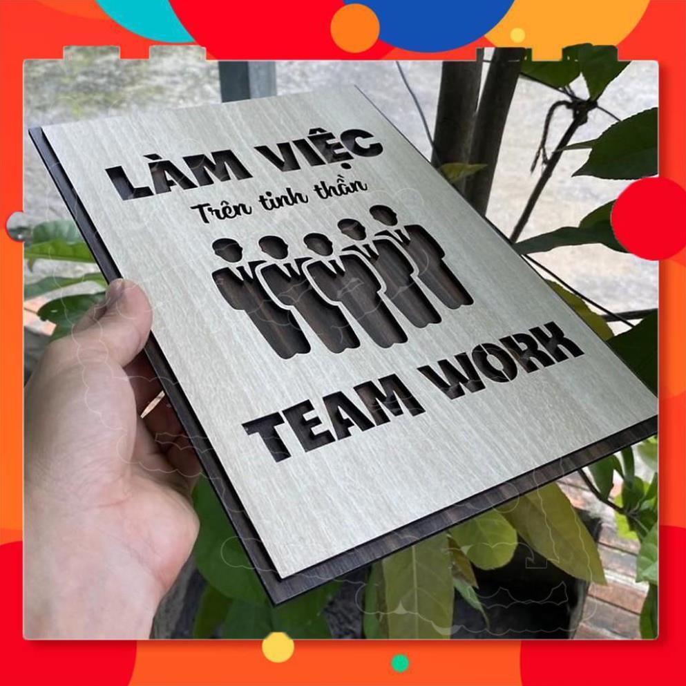 Tranh Team Work TBIG065 cổ động tinh thần làm việc nhóm trang trí nhà cửa văn phòng