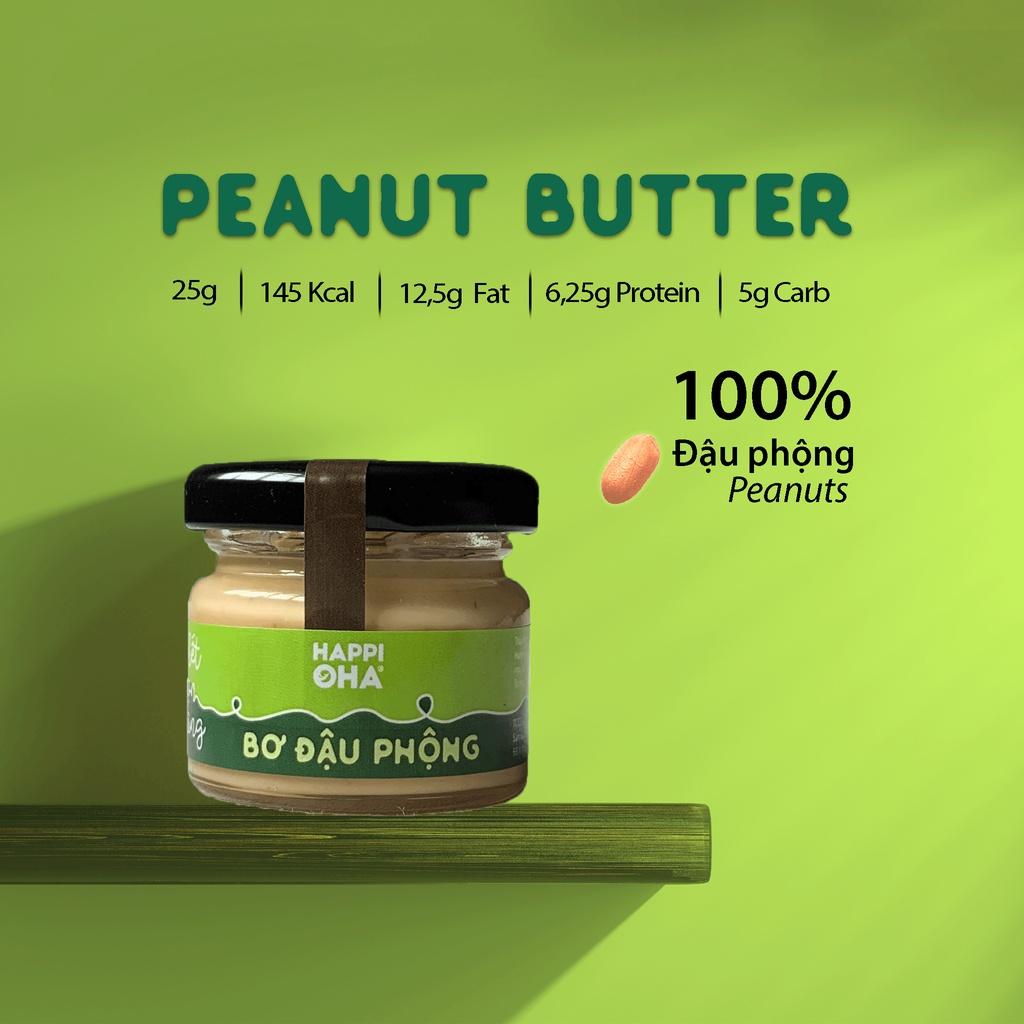 Bơ Đậu Phộng Nguyên Chất Không Đường HAPPI OHA Hỗ Trợ Ăn Kiêng Và Giảm Cân 100g/220g