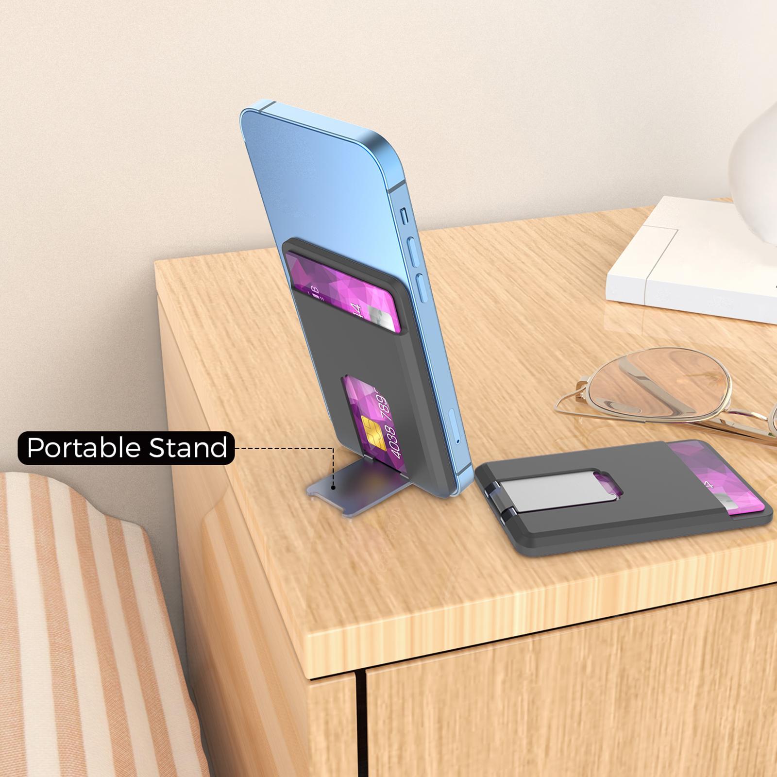 Magnetic Wallet Card Holder for iPhone 13 12 Pro Max Mini