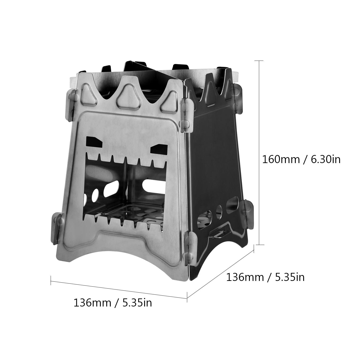 Lò nướng dã ngoại bằng titanium bếp Gấp siêu nhẹ có thể tháo rời