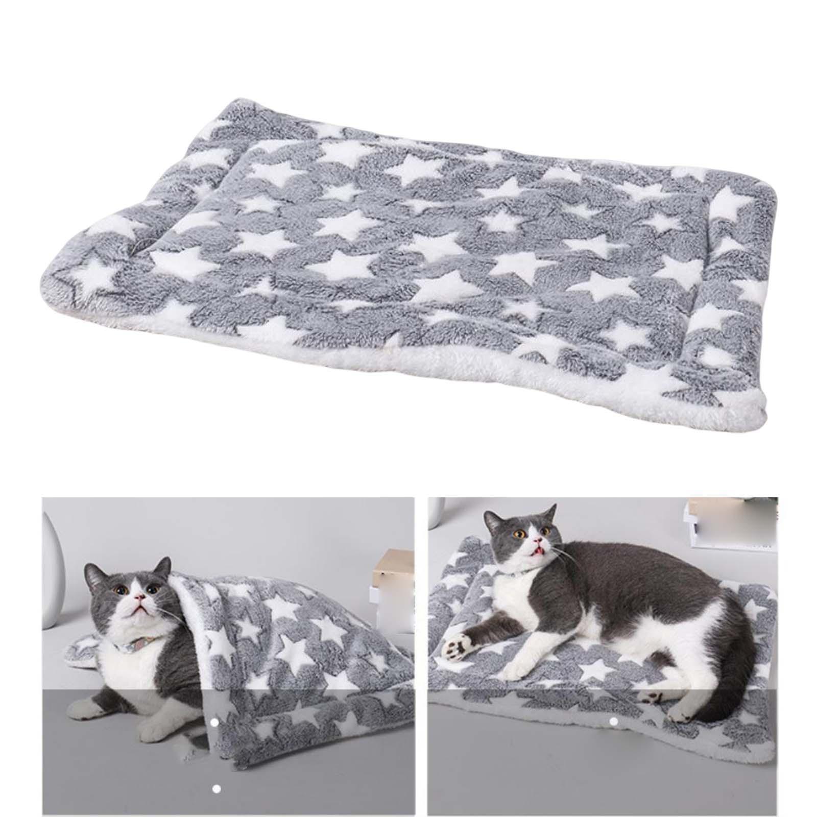 Pet Blanket Cat Sleeping Pad Flannel Throw Kennel Cushion Warm Dog Bed Mat