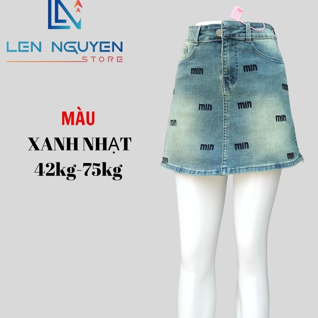 Quần jean nữ, quần váy, lưng cao, quần bò nữ dáng ôm, quần rin nữ có big size, cho 42kg đến 75kg, - Xanh Nhạt