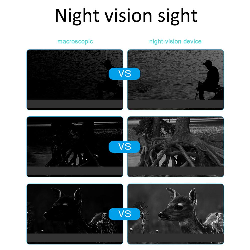 1080P Portable Monocular Infrared Night-Visions Device Day Night Use Photo Video Taking 5X Digital Zoom 300M Full Dark Viewing Distance for Outdoor Hunt Boating Journe