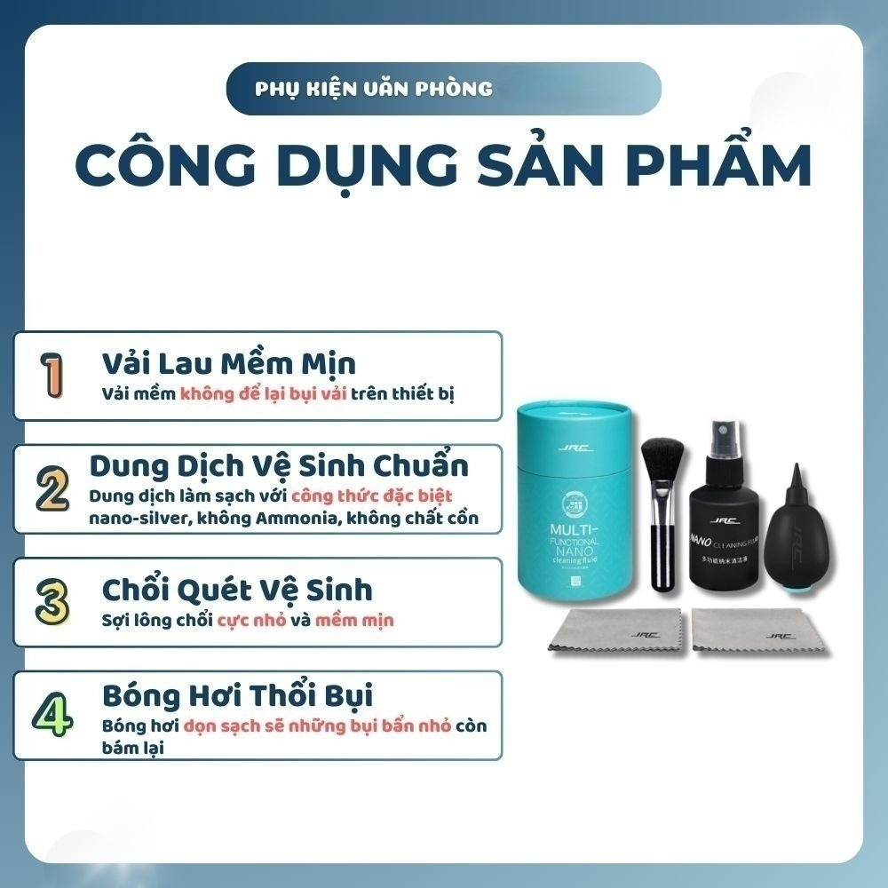 JRC 5 Trong 1 Vỏ Ngoài, Dành Lens Có Khăn Lau, Chổi Quét, Bóng Thổi Bụi - Hàng Nhập Khẩu