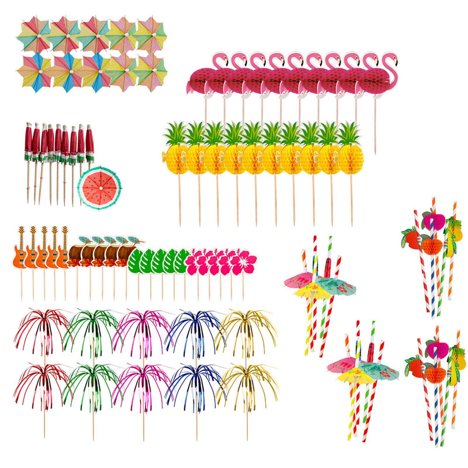 90Pcs Cupcake Topper Toothpick Cupcake Decoration for Tableware Buffet Beach