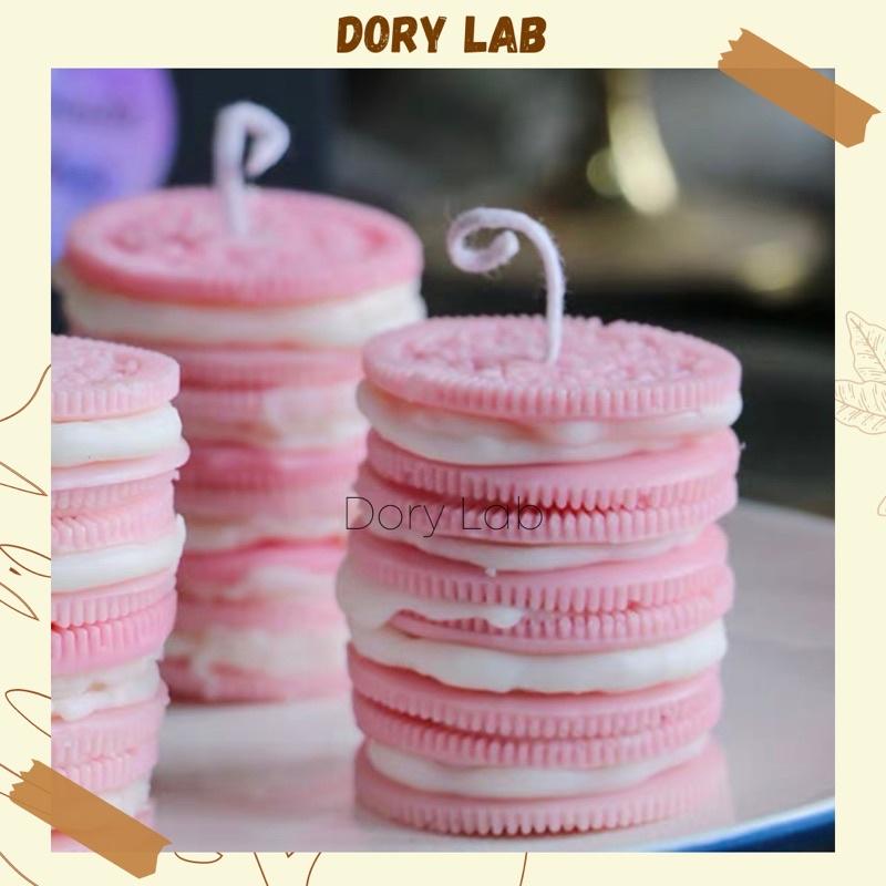 Nến Thơm Bánh Oreo 4 Tầng Tinh Dầu Thiên Nhiên, Phụ Kiện Trang Trí - Dory Lab