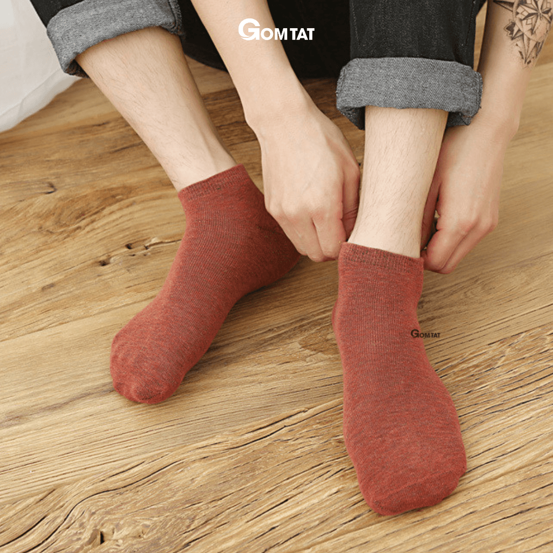 Set 10 Đôi Tất Cổ Ngắn Nam Nữ Chất Liệu Cotton Thoáng Mát Êm Chân - CB023