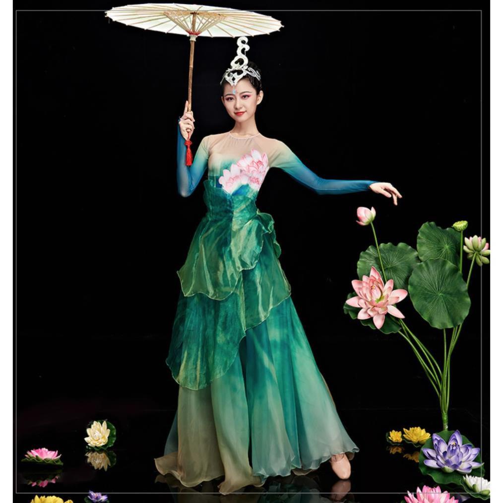 Váy hoa sen thanh lịch Trang phục Trung hoa Diễm Phương