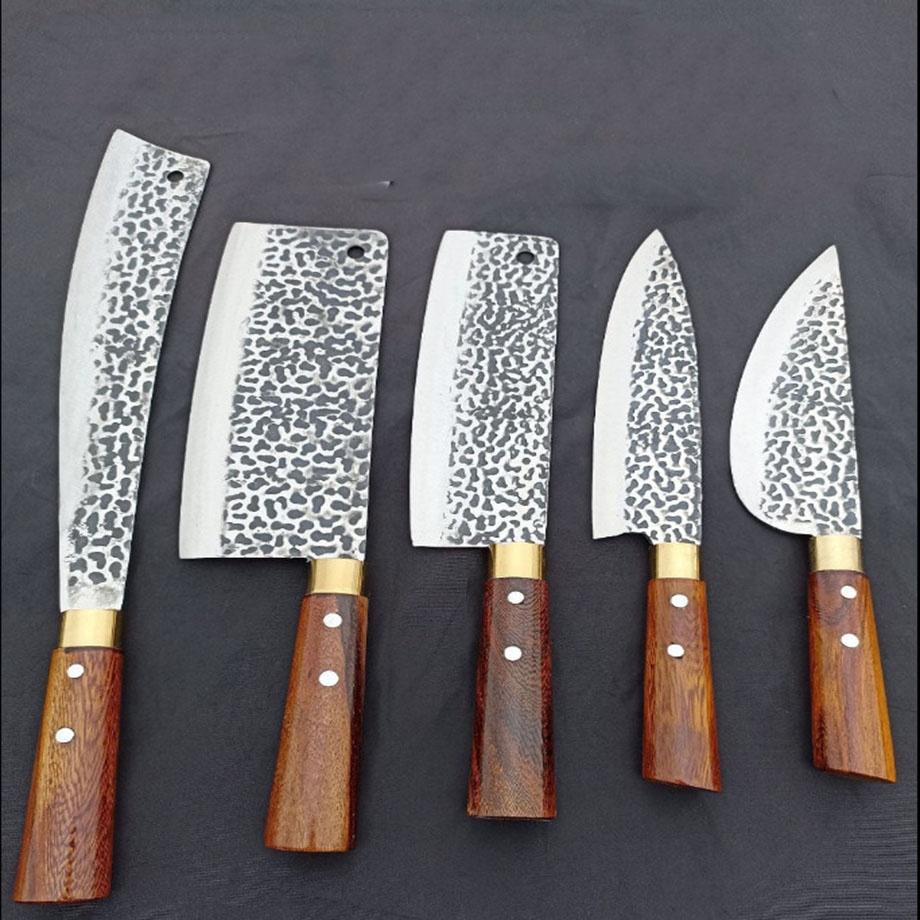 Bộ dao thép nhíp ô tô dập vân chống dính 2 mặt hàng loại 1