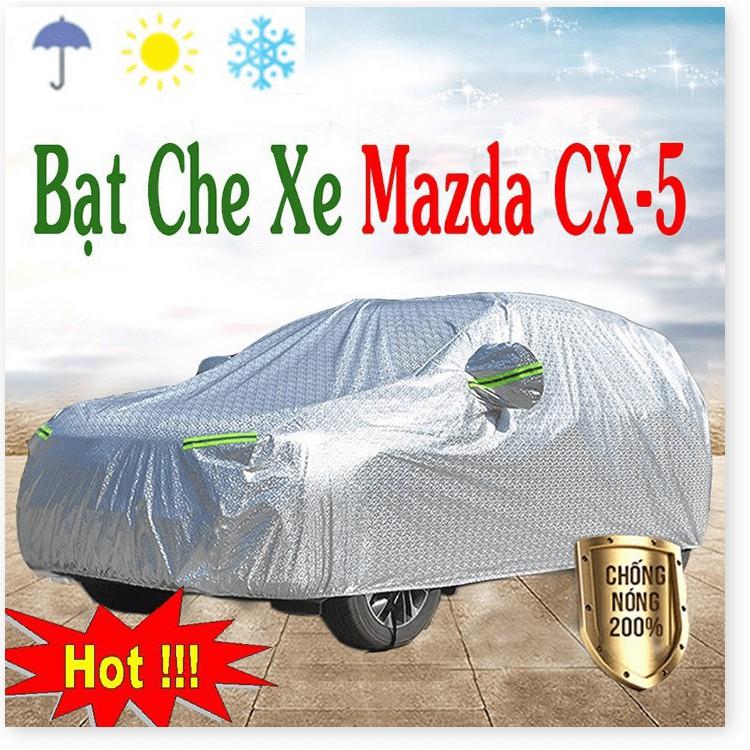 Bạt Phủ Ô Tô #Mazda CX5 CAO CẤP 3 LỚP -Tráng Bạc Cách Nhiệt, Chống Nước, Chống Trộm Gương