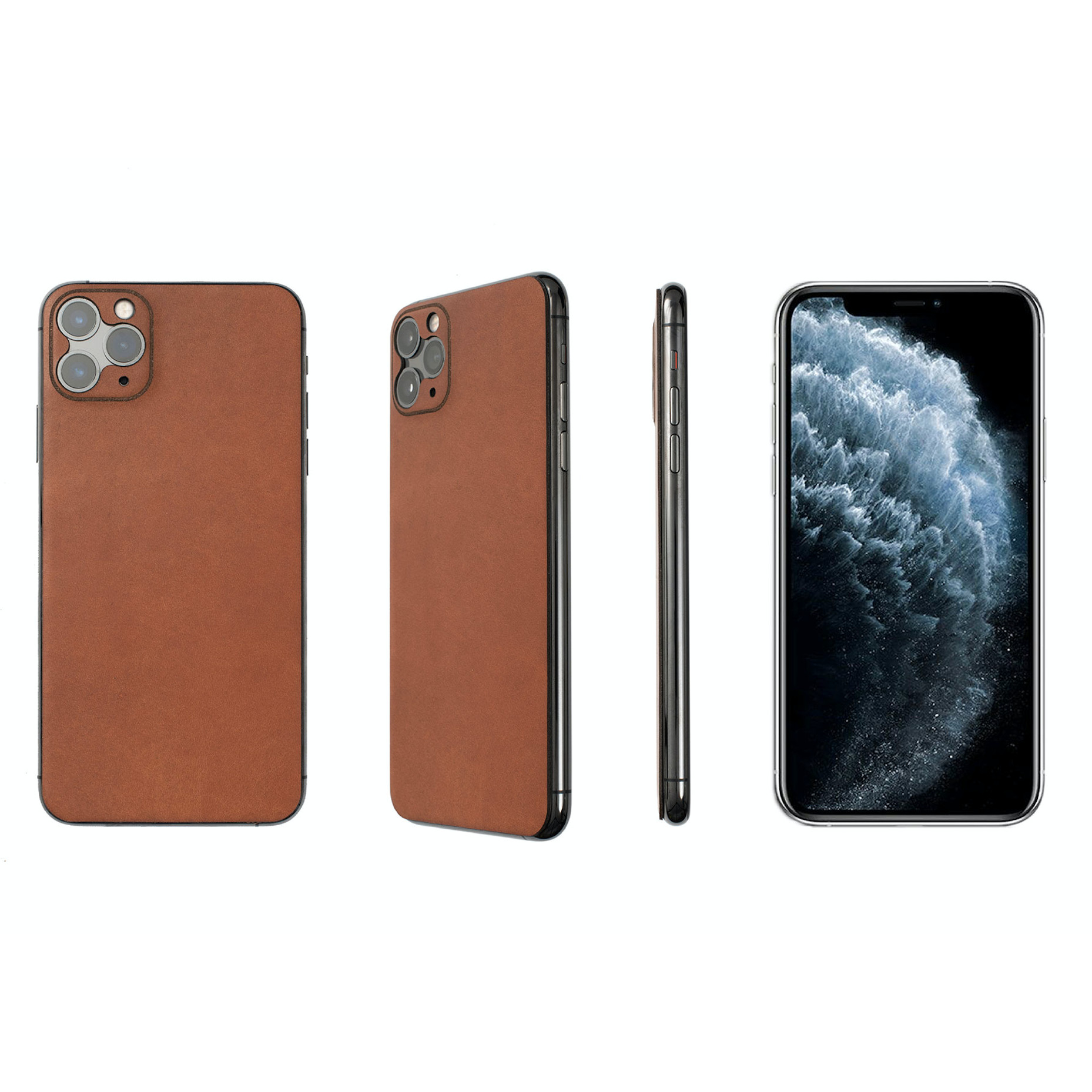 Dán Da Iphone 11 Pro - Chính Hãng Khắc Tên - Nâu Sáp - 170