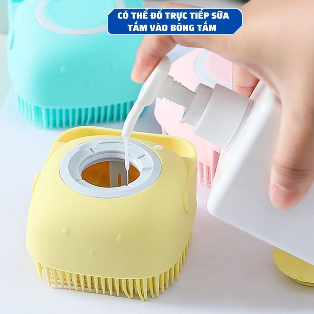 Bông tắm bàn chải silicone tiện dụng giúp tắm tạo bọt massage tẩy tế bào chết siêu sạch K178