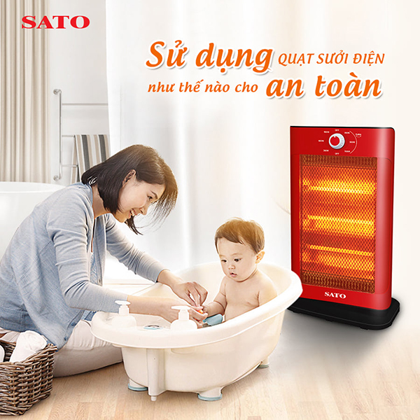 Quạt sưởi SATO ST-QS3B(D) - Chức năng sưởi ấm bằng hồng ngoại không gây khó thở và khô da, chống chói mắt. Chế độ tự ngắt điện khi quạt bị nghiêng hay đổ - Miễn phí vận chuyển toàn quốc- Hàng chính hãng