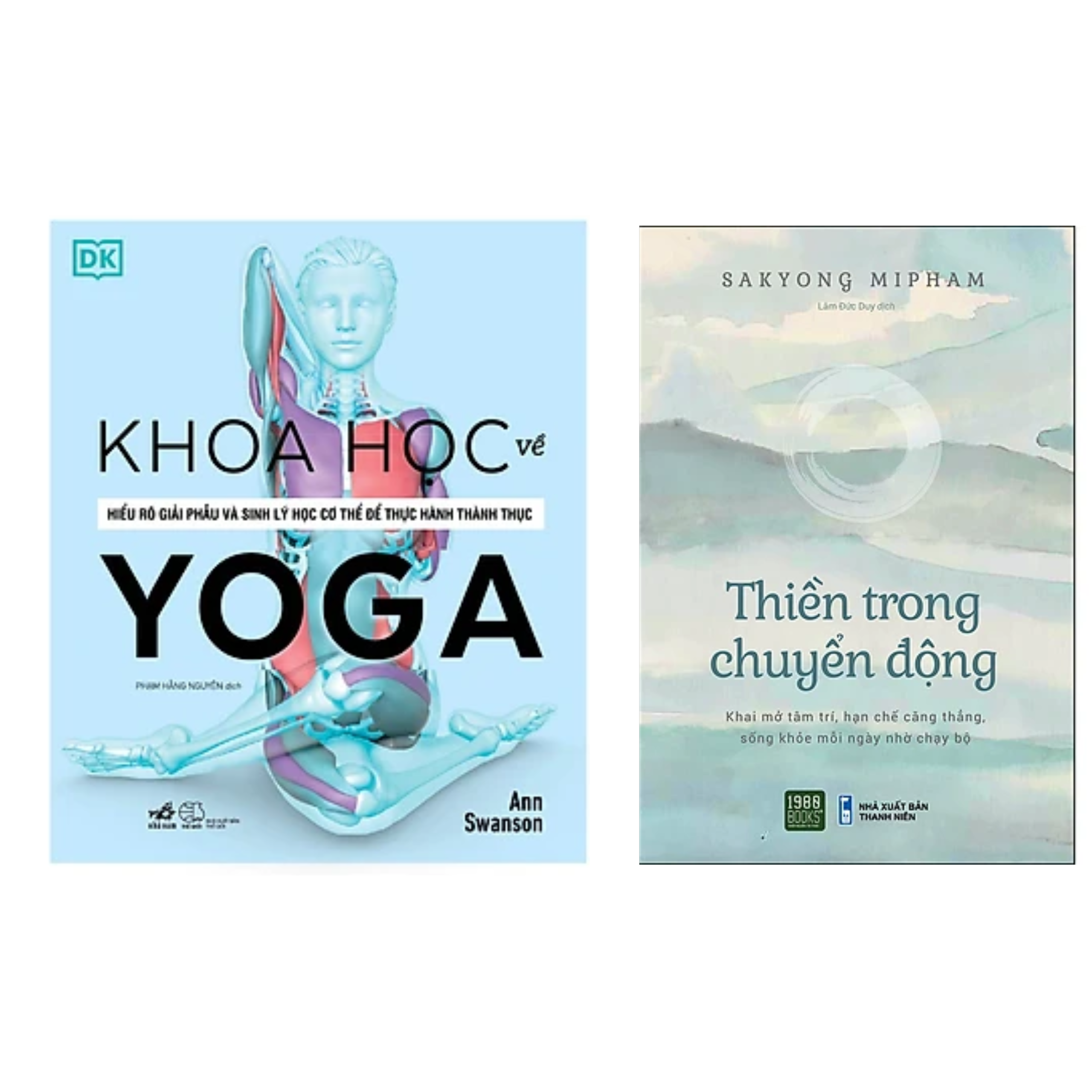 Combo 2 cuốn sách về Yoga và Thiền Định : Khoa Học Về Yoga + Thiền Trong Chuyển Động