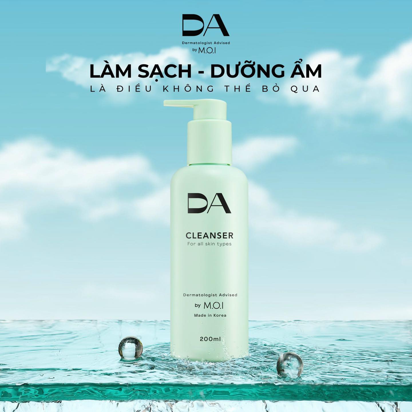 Bộ đôi chăm sóc da DA BY M.O.I làm sáng, cấp ẩm sâu phù hợp mọi loại da