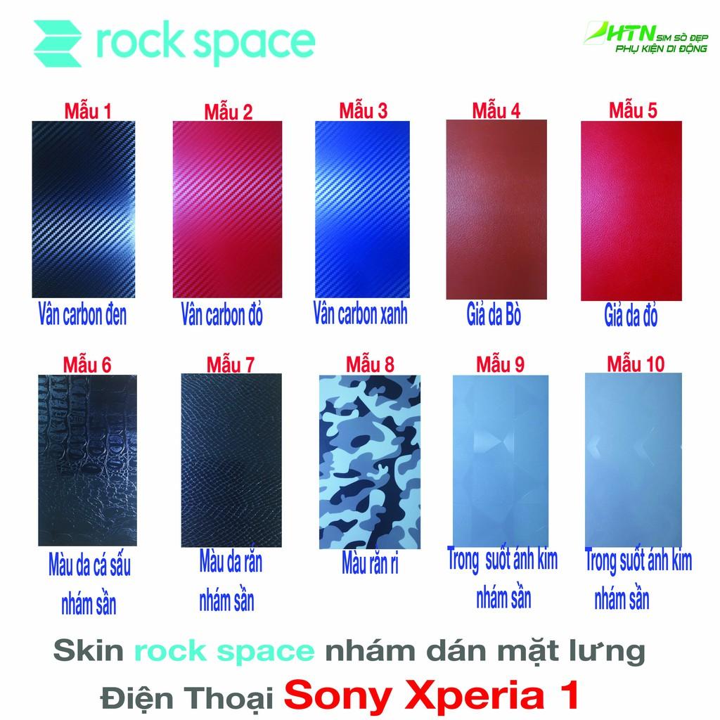 Miếng dán skin rock space cho điện thoại sony xperia 1 nhám, chống vân tay, chống nước, trầy xướt và không phai màu - Hàng chính hãng