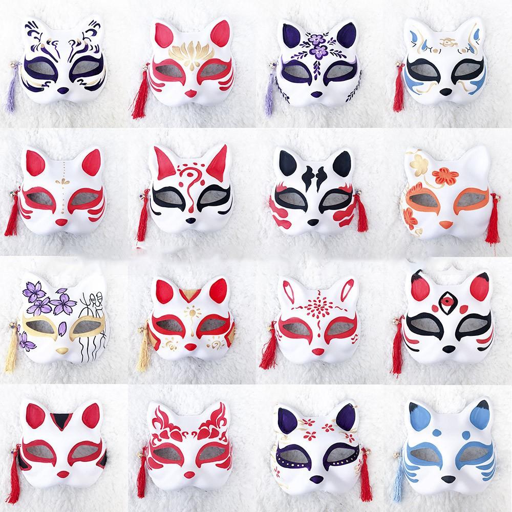 Mặt Nạ Cáo Hóa Trang Halloween bắt mắt Nhật Bản Anime Manga Otaku Mặt nạ cáo vẽ_14 (Mask fox)- đạo cụ cosplay