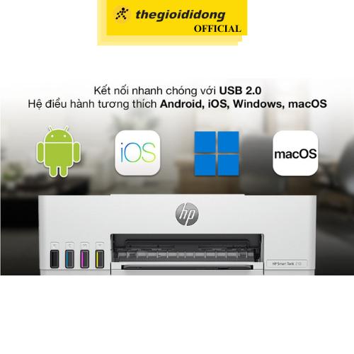 Máy in phun màu đơn năng HP Smart Tank 210 Wifi (3D4L3A) - Hàng chính hãng