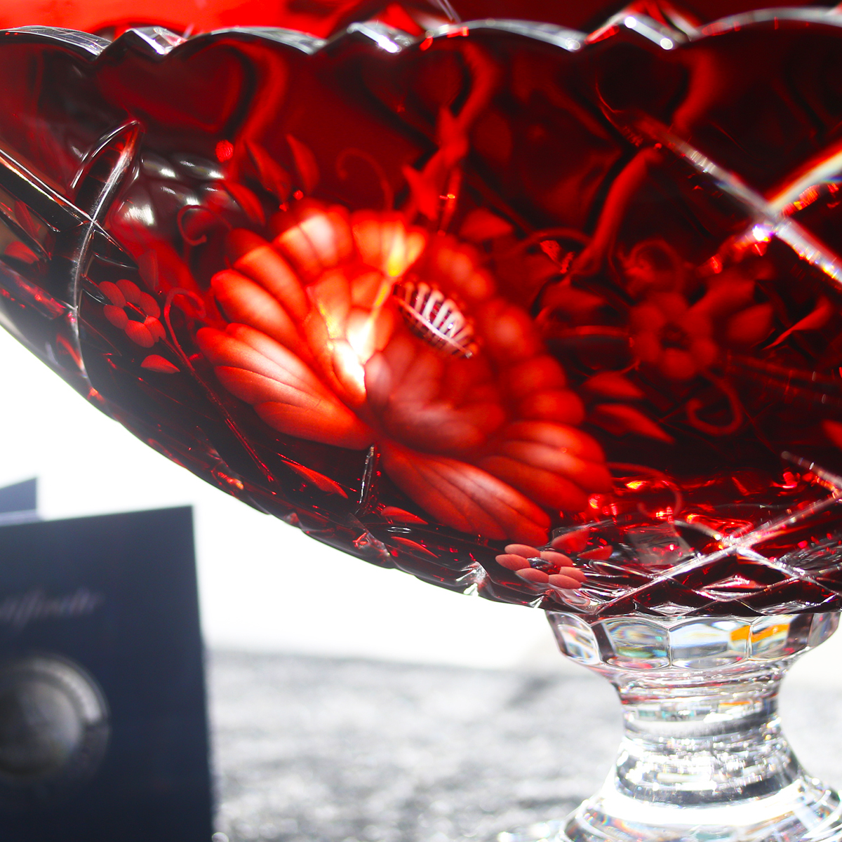 Đĩa hoa Quả Pha lê Màu Sunrose Arnstadt 40cm