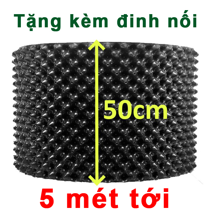 5 MÉT Bầu ươm cây V6 CAO 50CM dày 6mm, cắt theo mét dài khách đặt, tặng ốc vít-77902