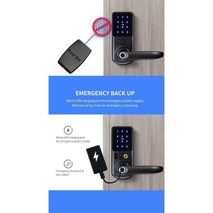 Khóa cửa vân tay thông minh chống trộm 5 cách mở cho gia đình, văn phòng. Kết nối bluetooth và wifi