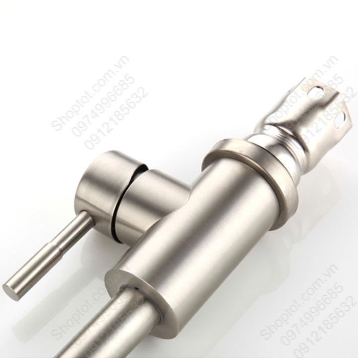 Vòi chậu bếp nóng lạnh có thể kéo dài, bằng inox 304 dày, đầu vòi 2 chế độ