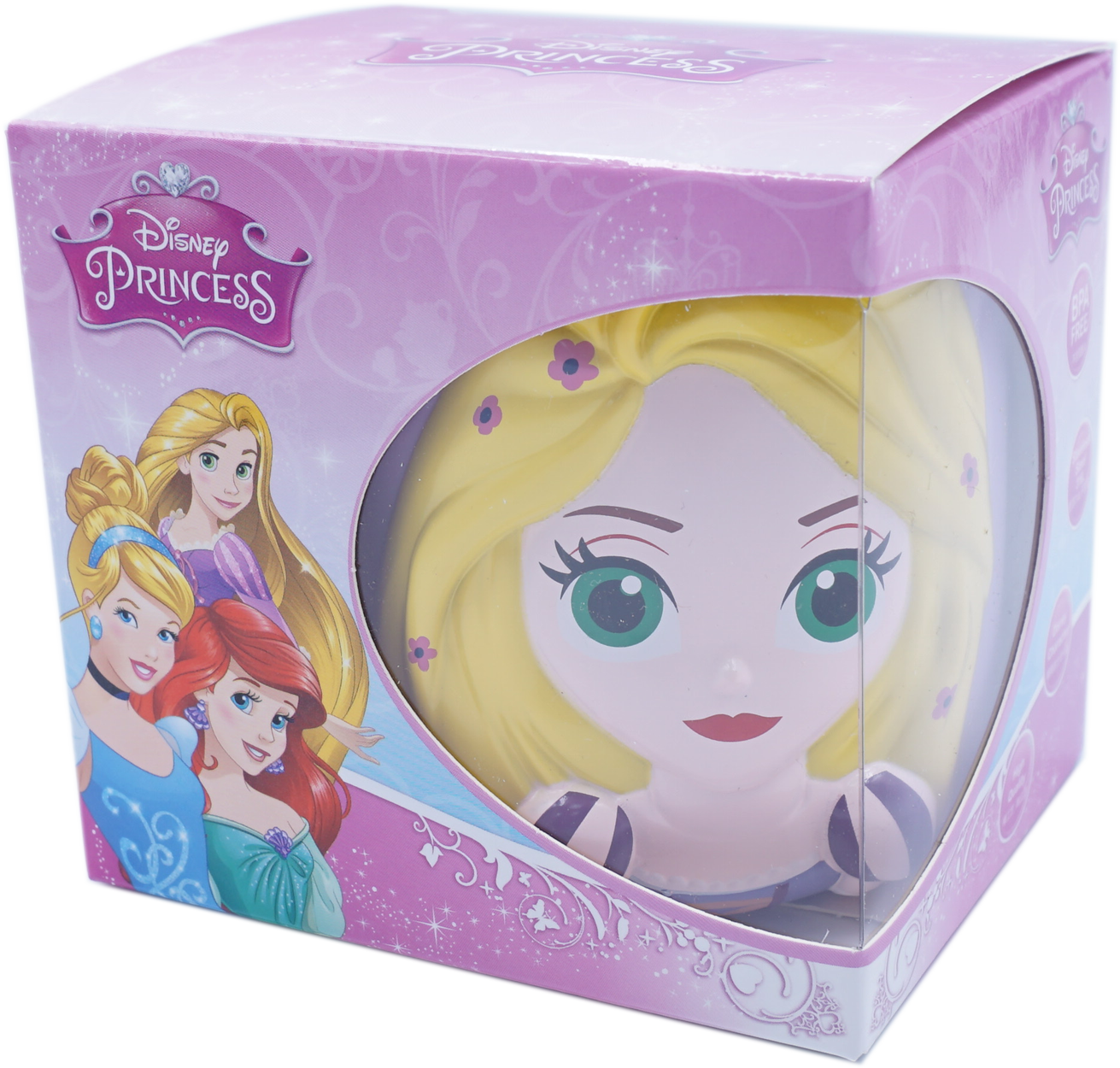 Ly cốc giữ nhiệt Disney hình Rapunzel công chúa tóc dài 3D có nắp và quai cầm cho bé - 260ml